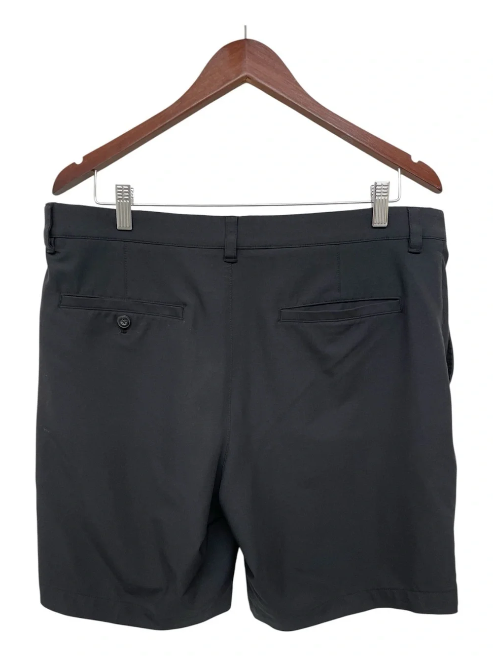PGA Tour Black Flat Front Men’s Golf Shorts With Active Waistband Size 34